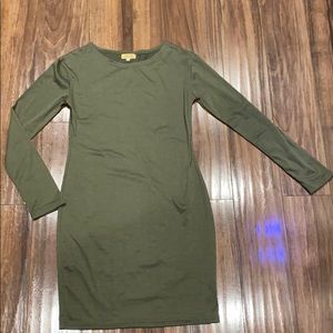 Mossy green body con dress size M fits like a S